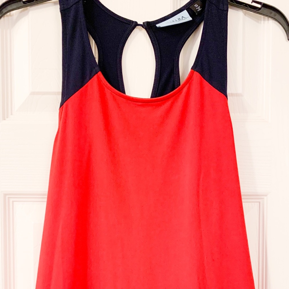 Red and Navy , Cynthia Rowley top in size Small